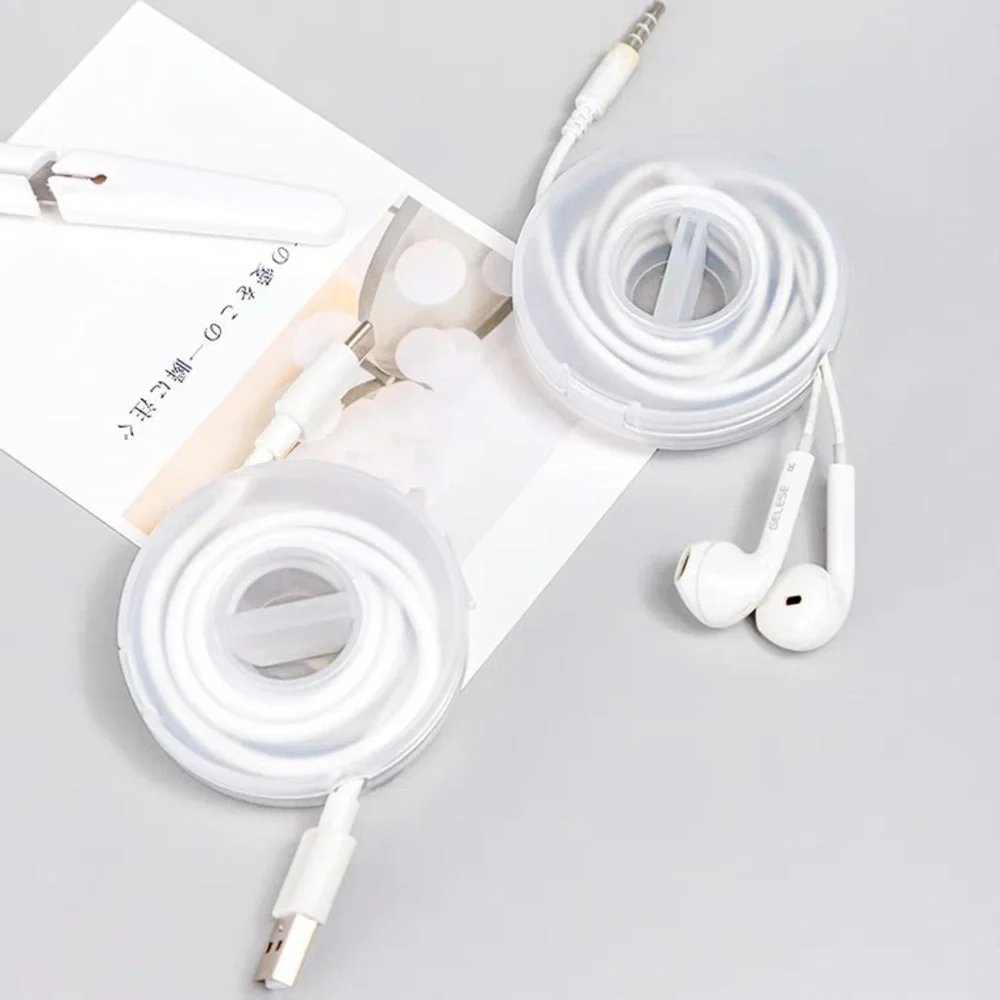 3 Pack Cable and Earphone Case, Cable Reel Storage Case for Cord Management